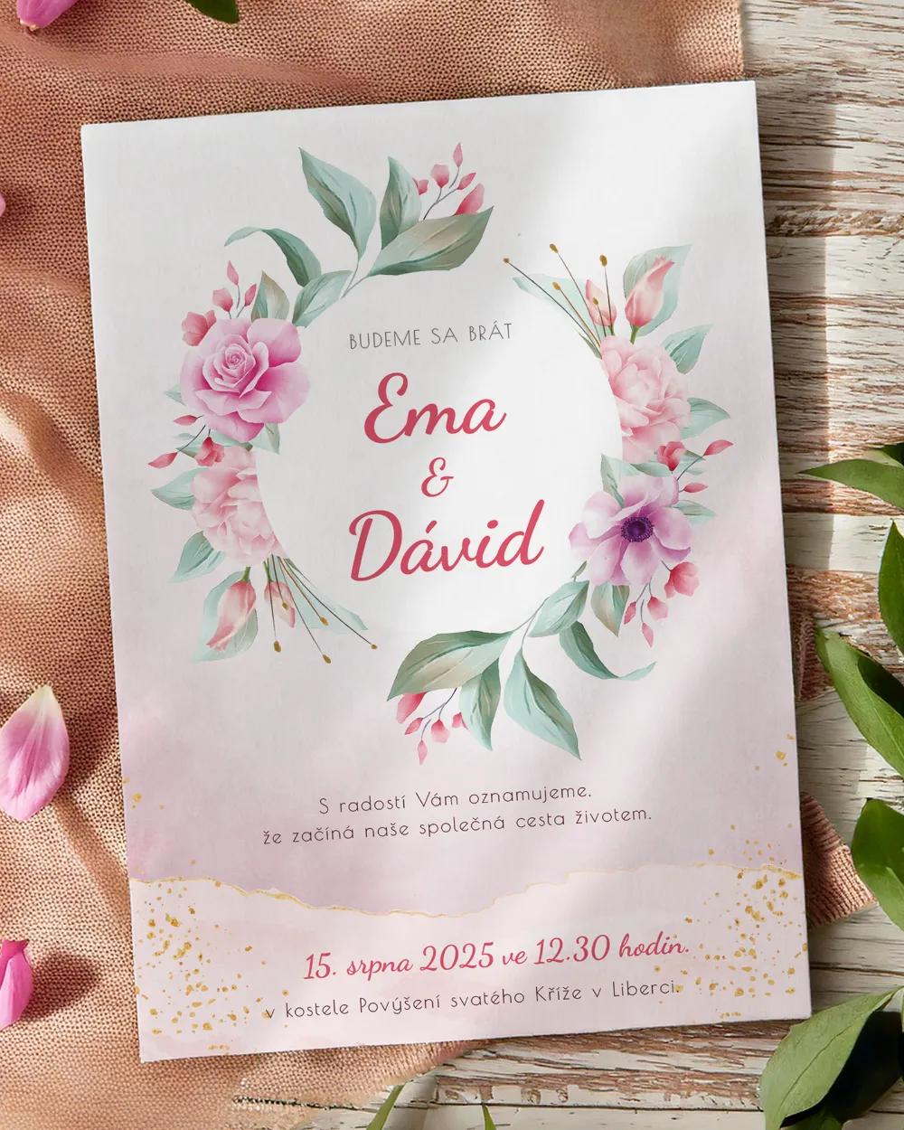 Svatební oznámení - Šípové růže 03
