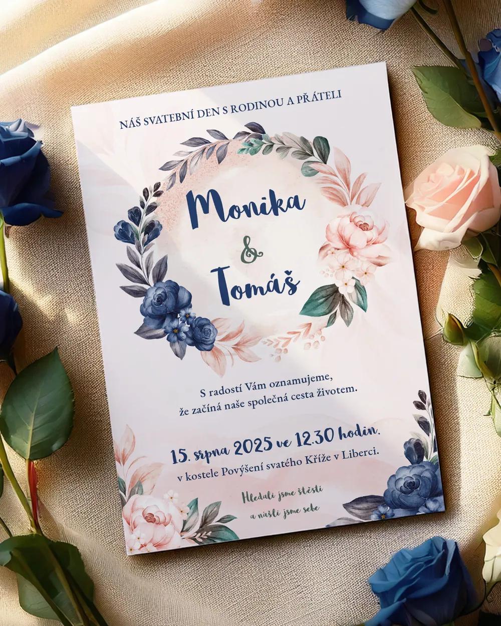 Svatební oznámení - Šípové růže 04