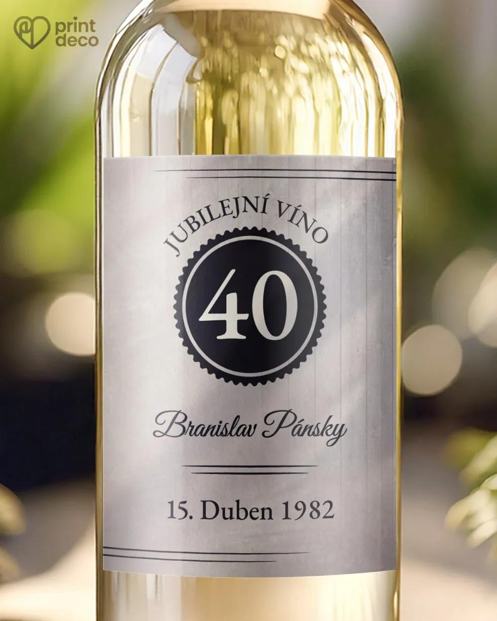 Etikety na láhve Světlé Retro