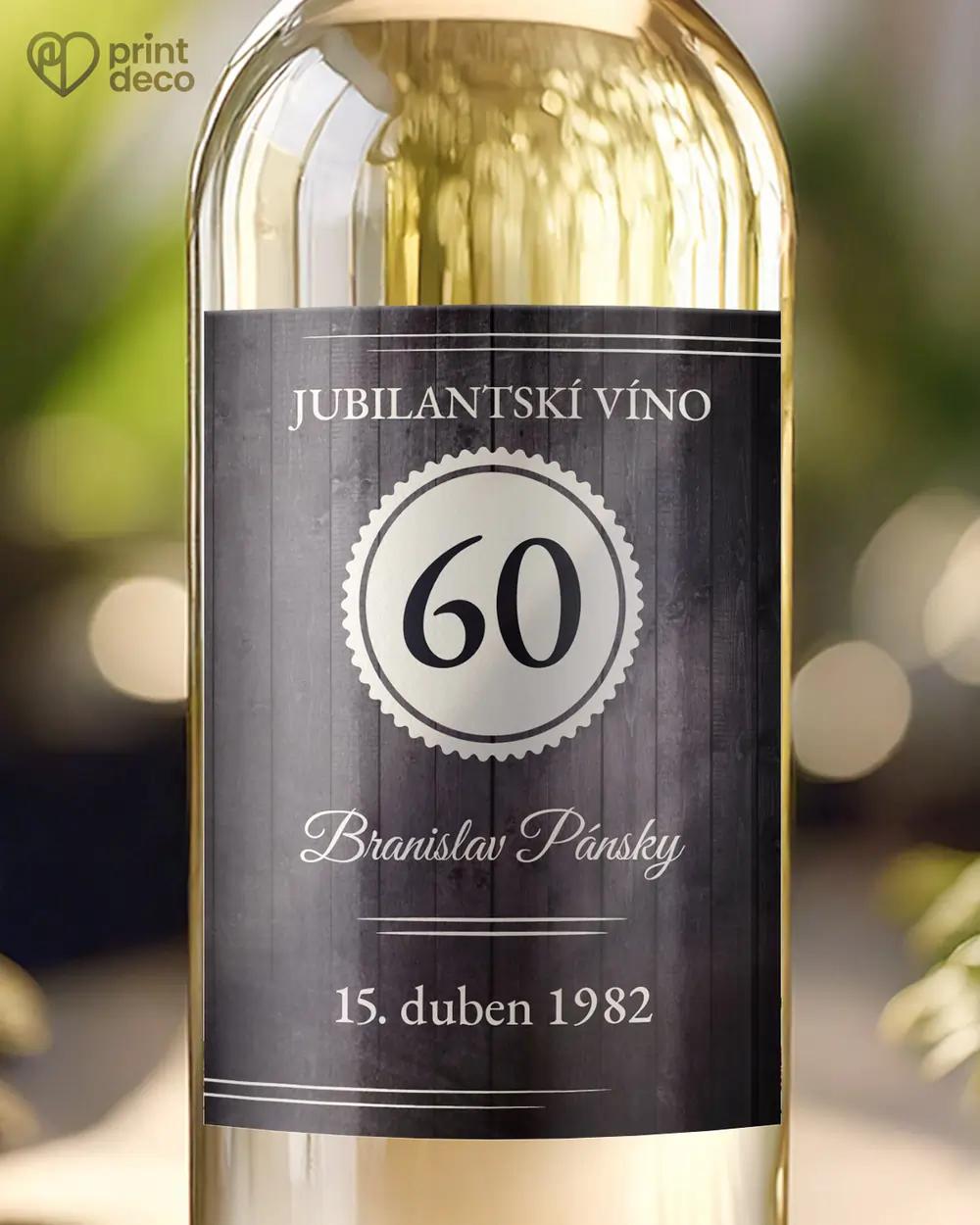 Etikety na láhve Tmavé Retro