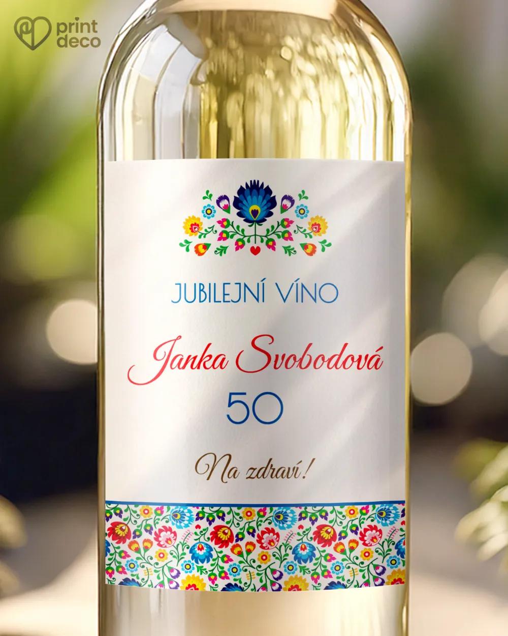 Etikety na láhve s lidovým motivem II