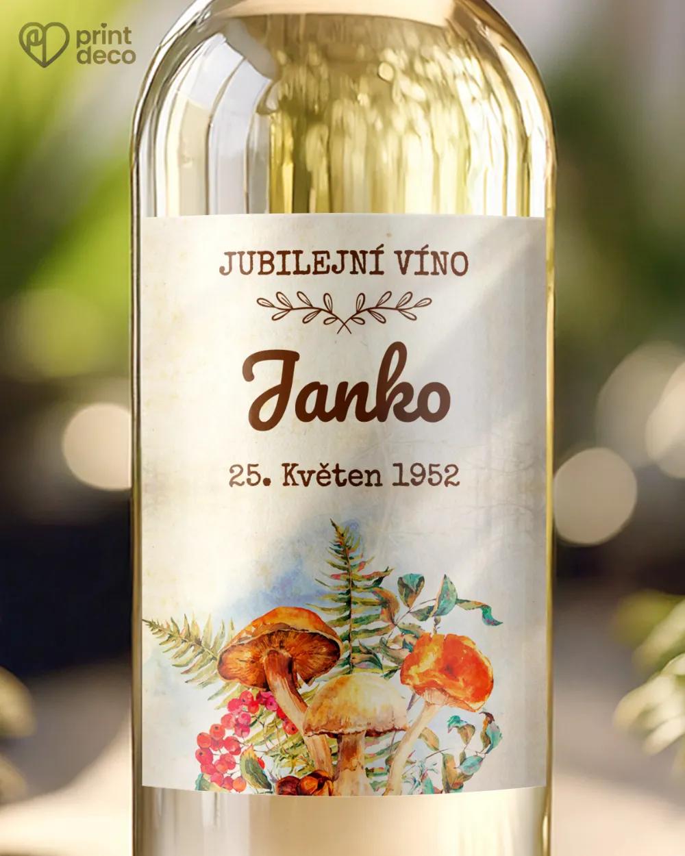 Etikety na láhve Lesní houby