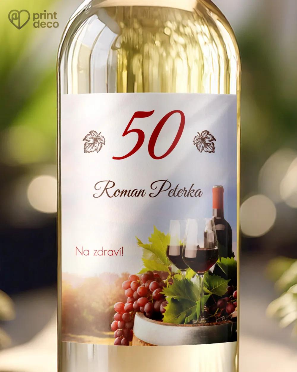 Etikety na láhve Hrozny s vínem