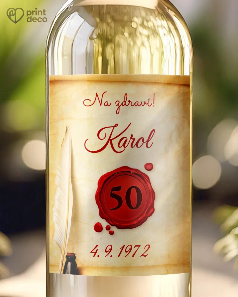 Etikety na láhve Starý svitek