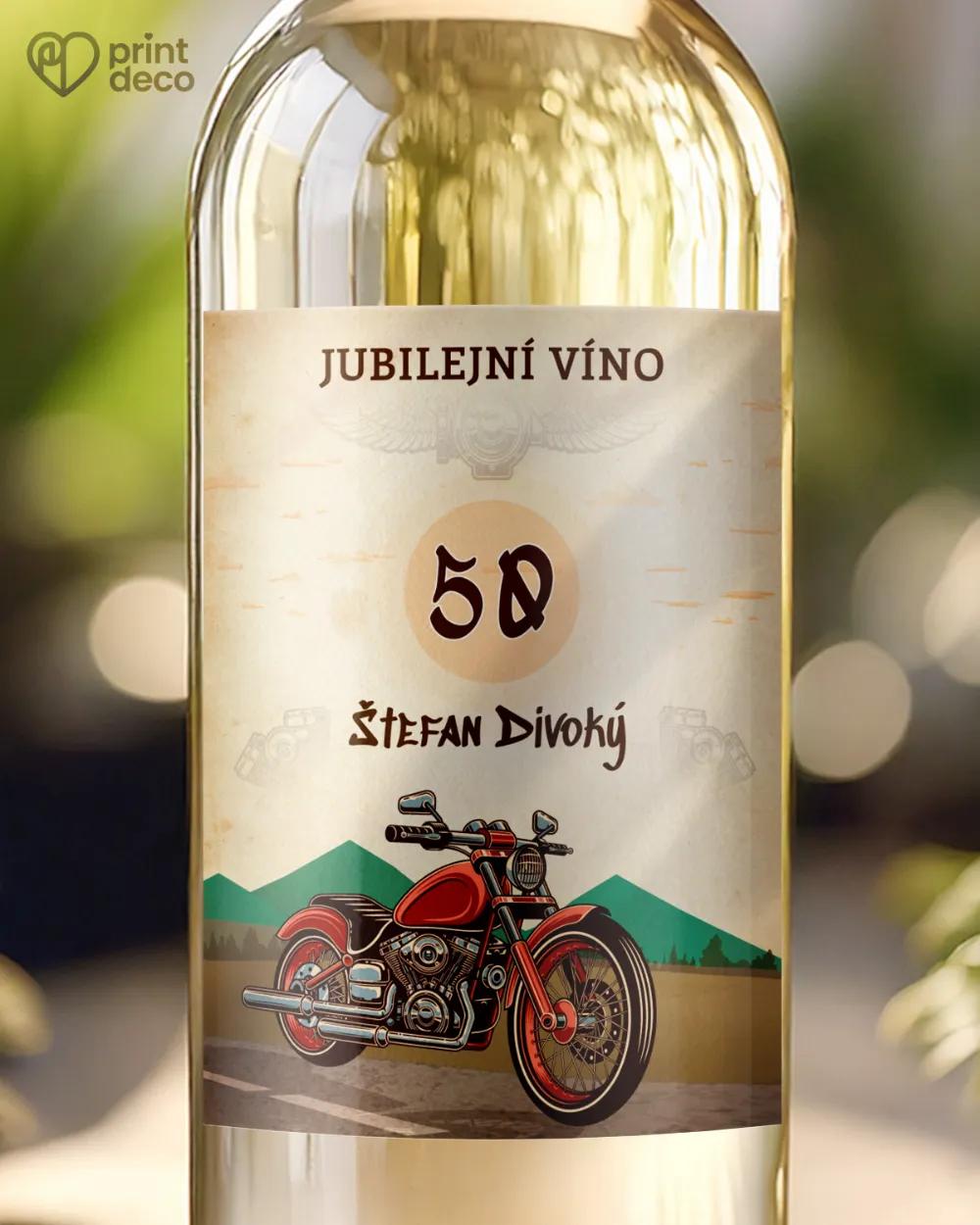 Etikety na láhve Retro motorka