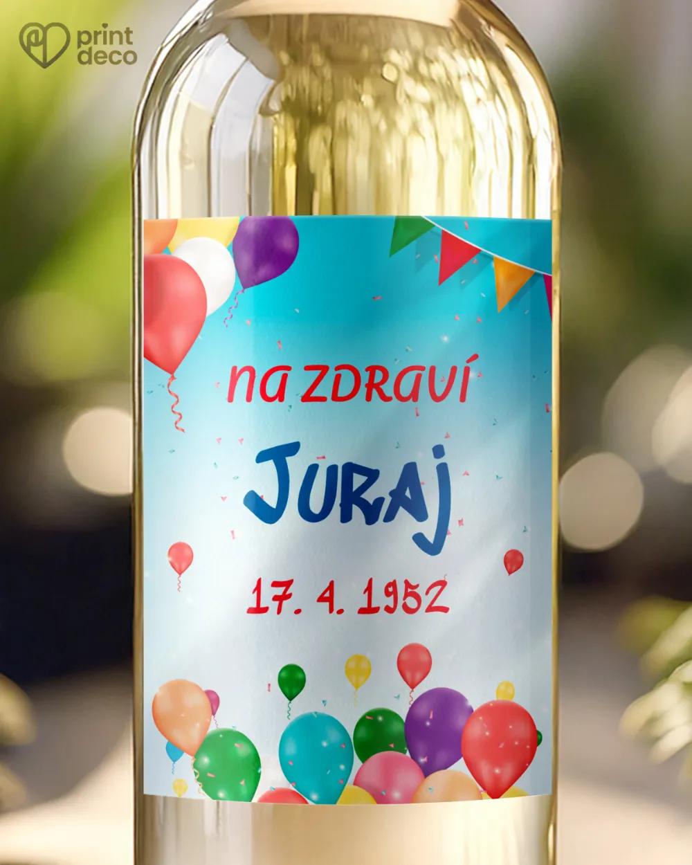 Etikety na láhve Párty balóny