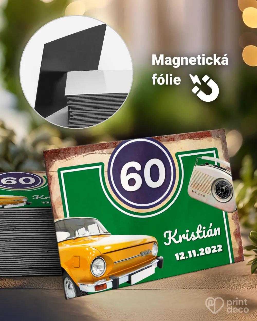 Památeční magnetky z oslavy Český retro styl