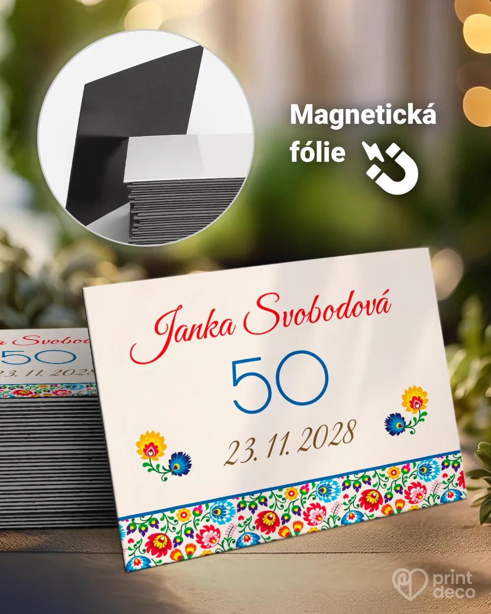 Památeční magnetky z oslavy s lidovým motivem II