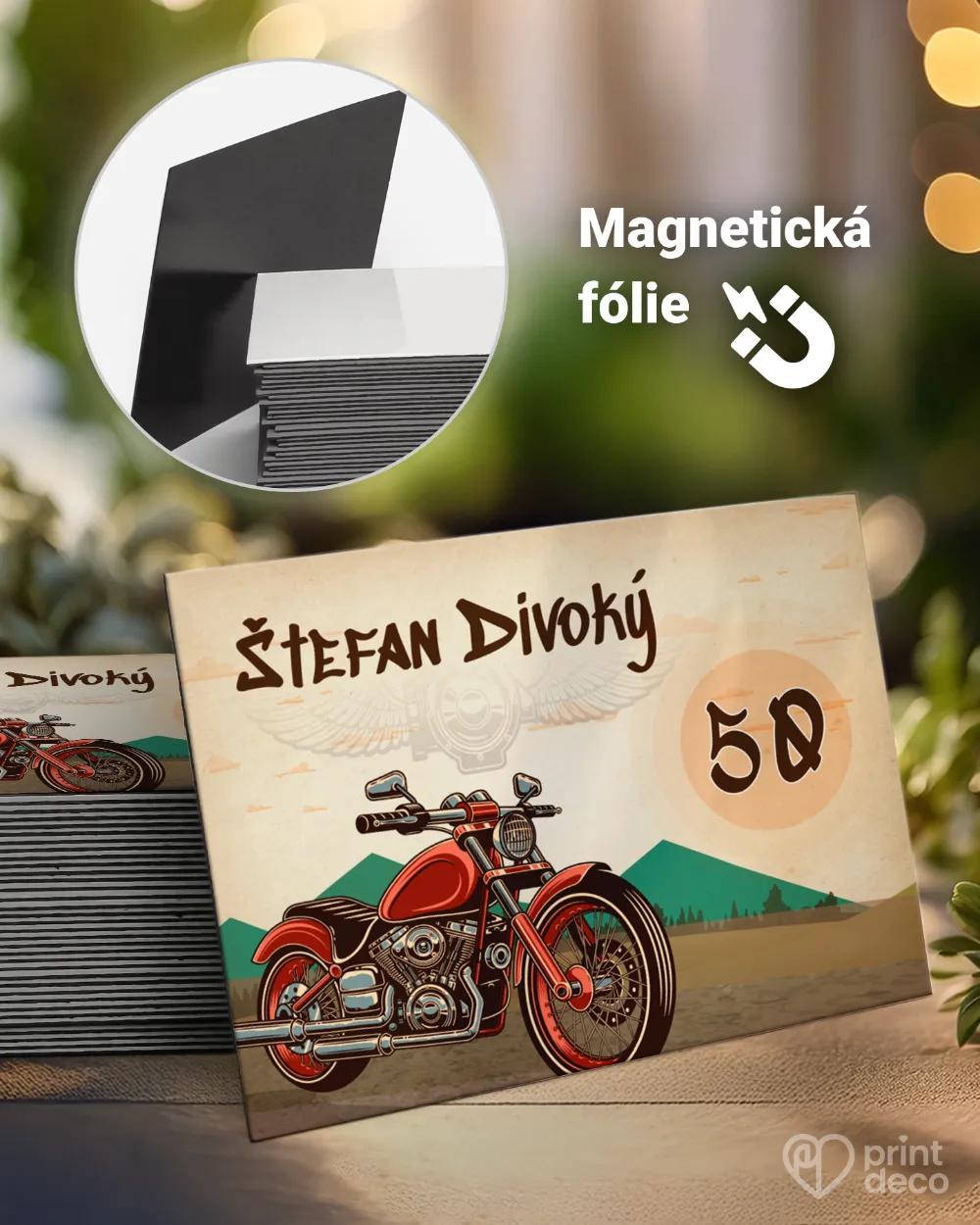Památeční magnetky z oslavy Retro motorka
