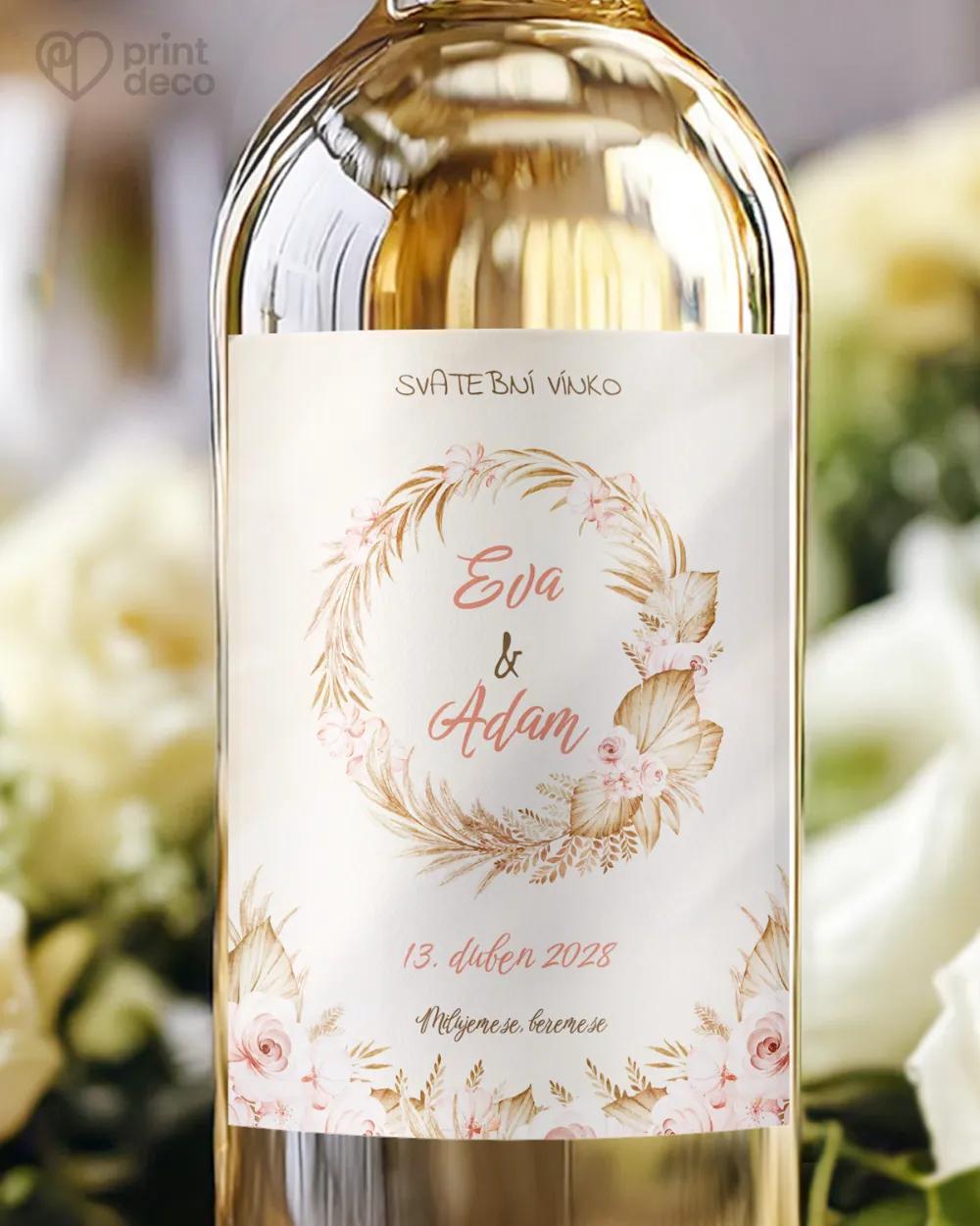 Svatební etikety Sušené květiny I.