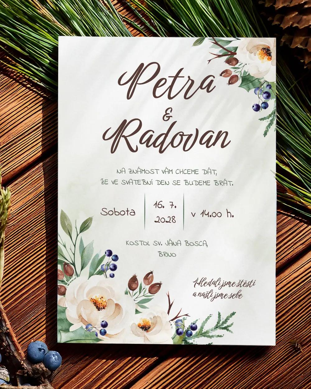 Svatební oznámení - Lesní plody 01