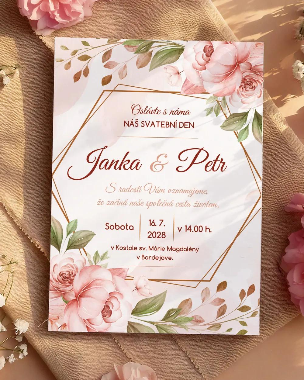 Svatební oznámení - Květinový sen