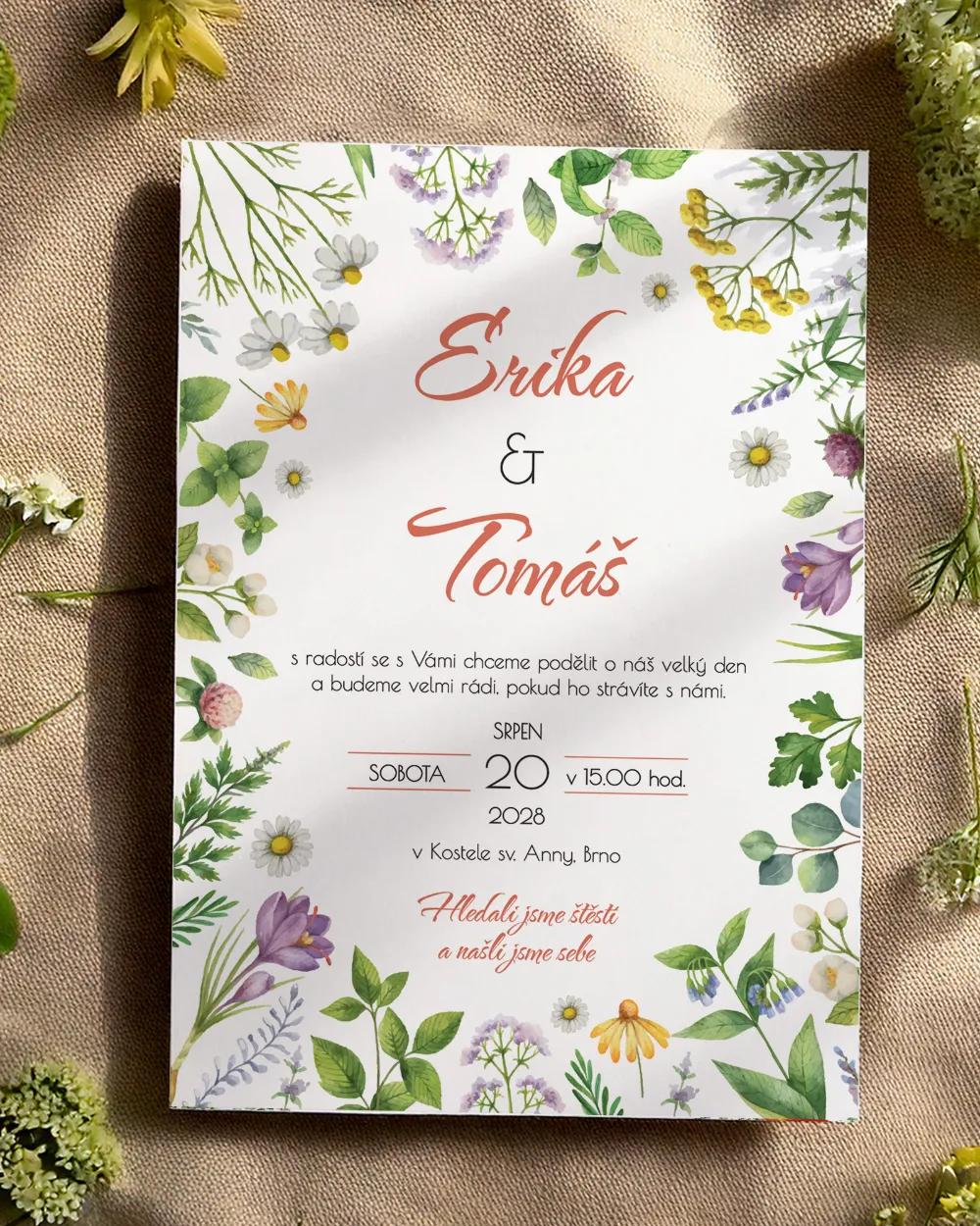 Svatební oznámení - Bylinkový sen