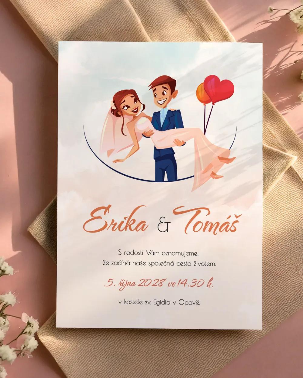 Svatební oznámení - Zamilovaný pár 01