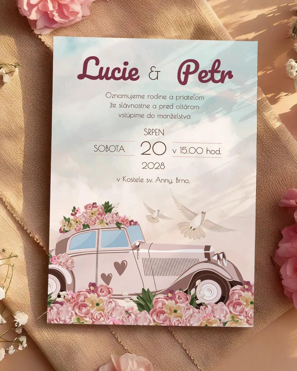 Svatební oznámení - Retro láska