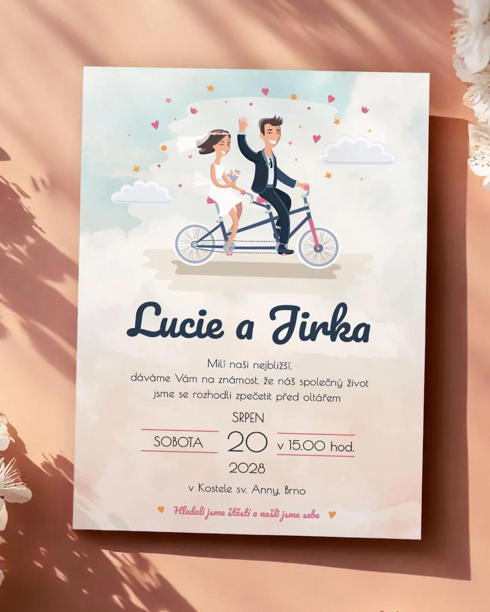 Svatební oznámení - Zamilovaný pár 02