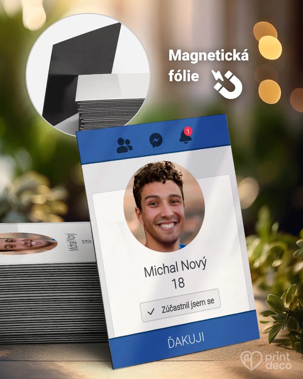 Památeční magnetky z oslavy Facebook Event