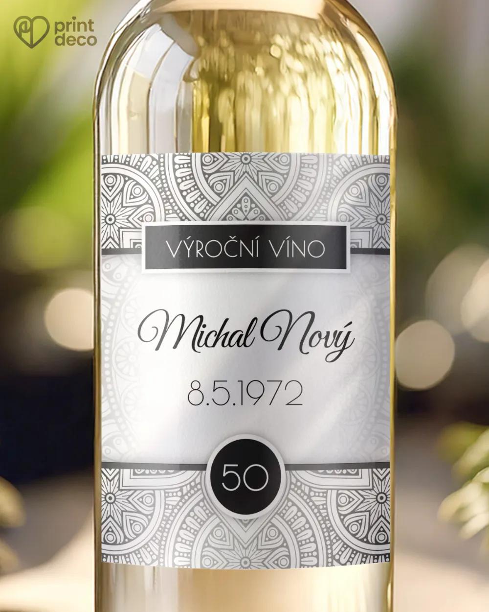 Etikety na láhve Stříbrné Retro