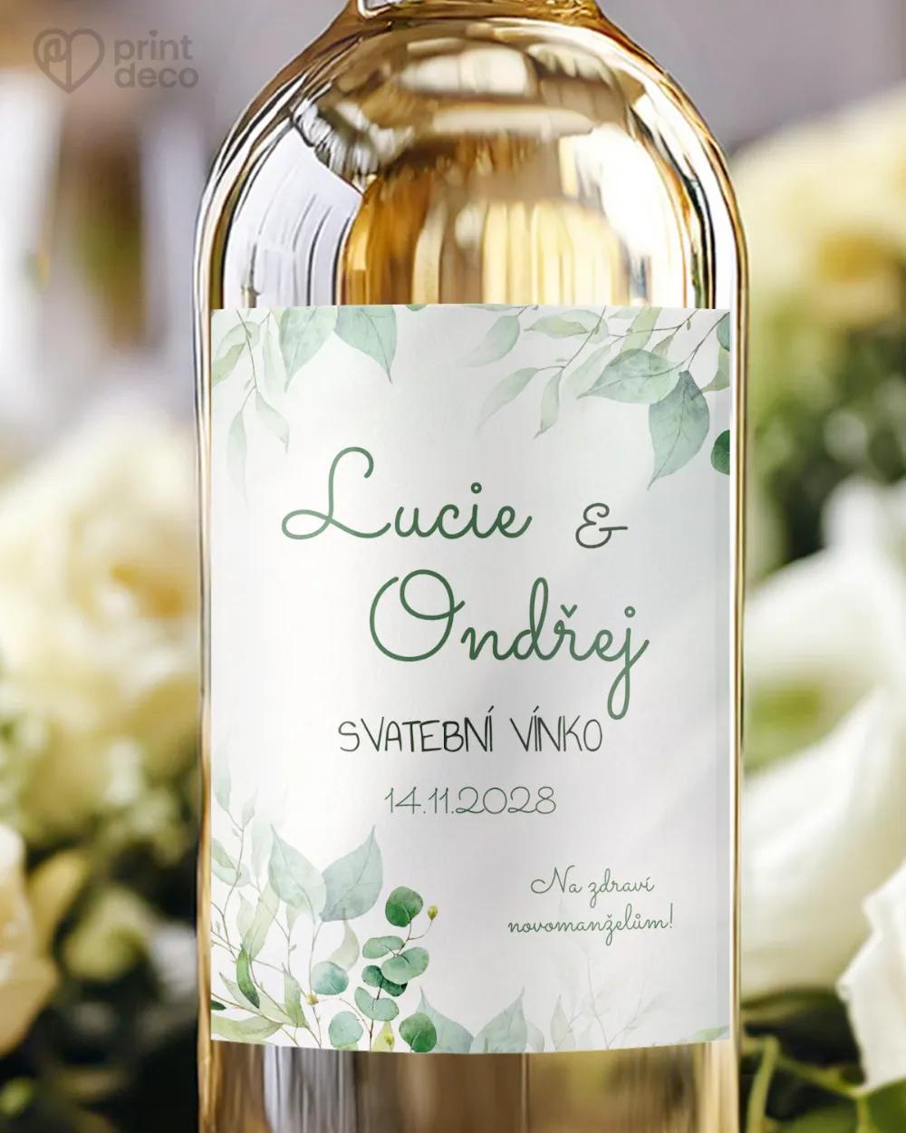 Svatební etikety Greenery V.