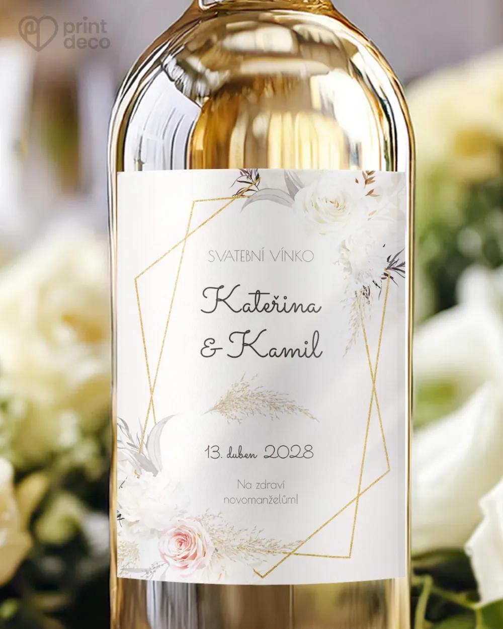 Svatební etikety Rozkvetlé květiny I.