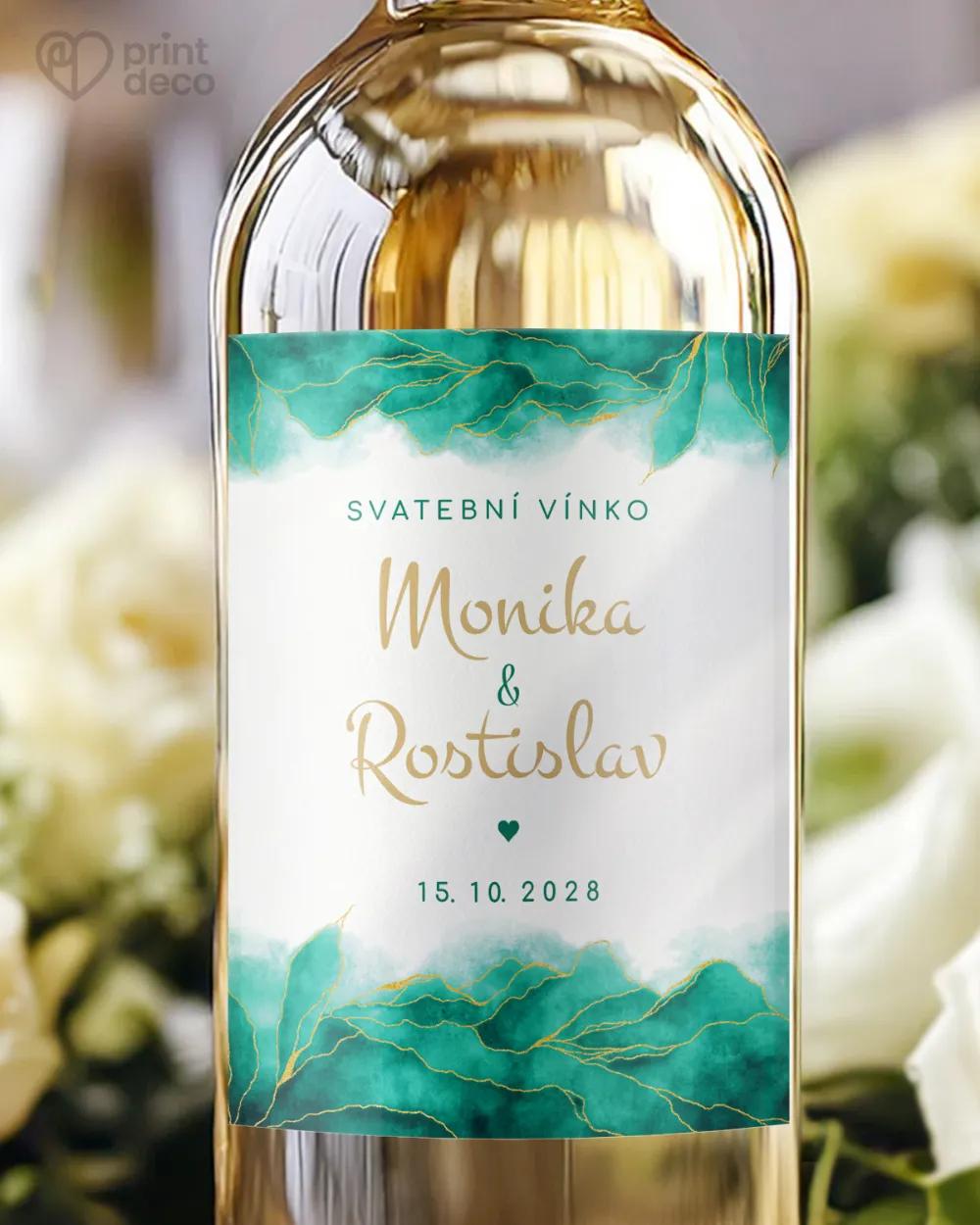 Svatební etikety – Abstrakt IV. Smaragdová