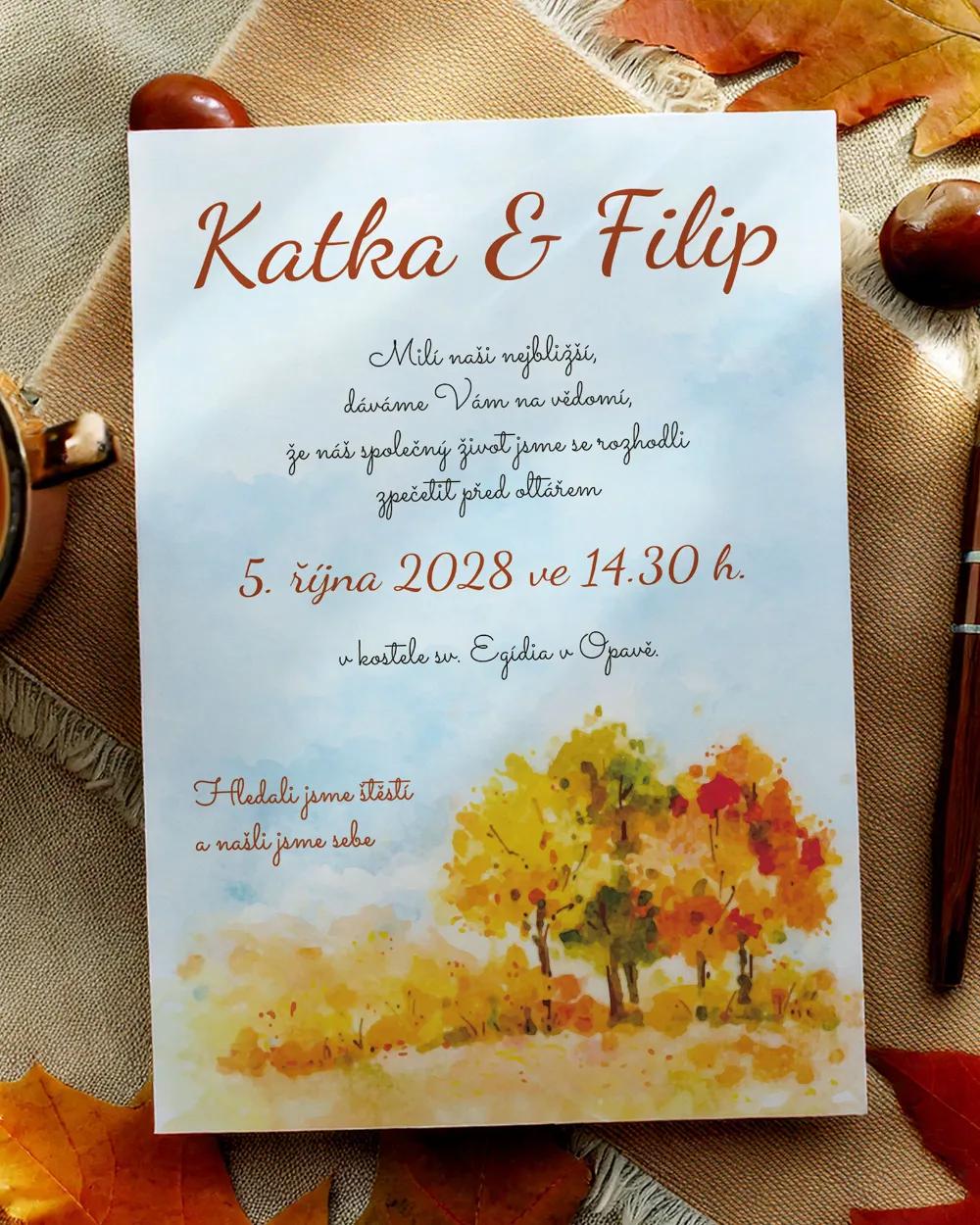 Svatební oznámení - Podzim 02