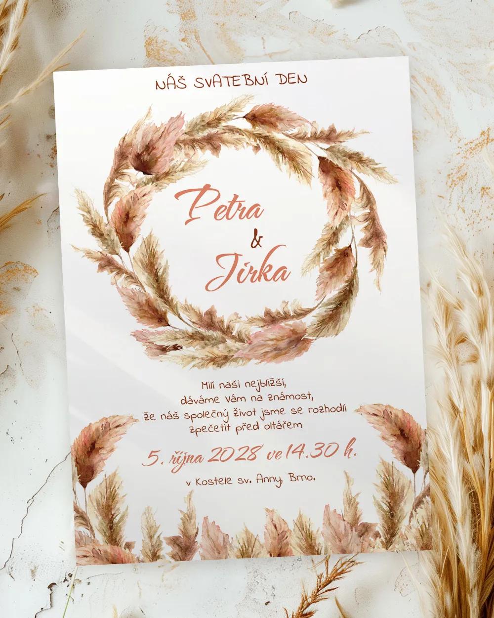 Svatební oznámení - Bohem 01