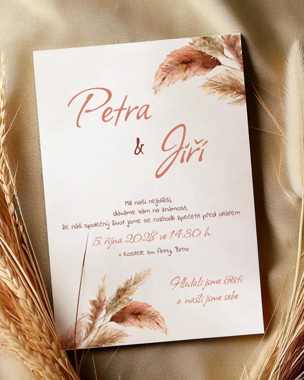 Svatební oznámení - Bohem 02
