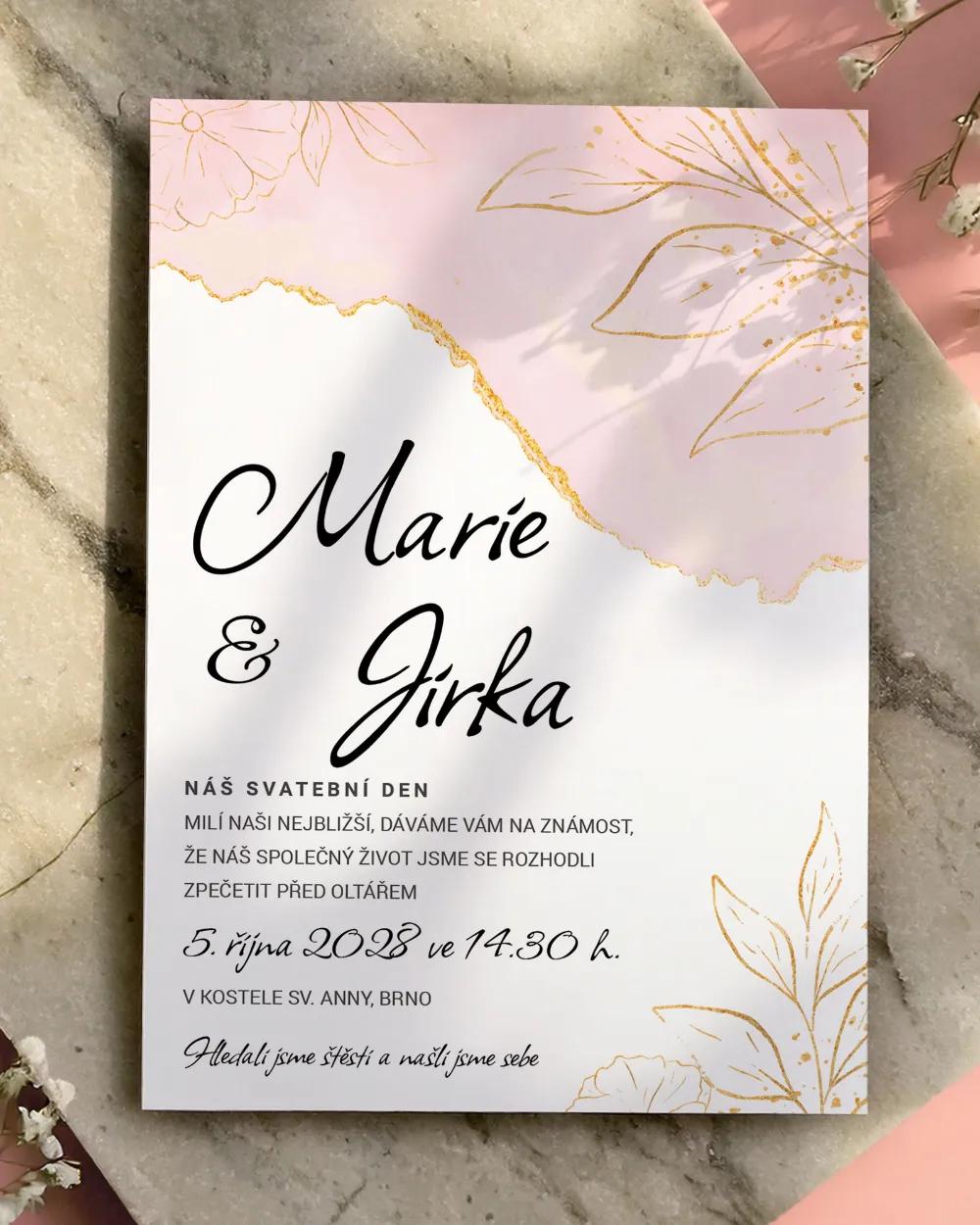 Svatební oznámení - Abstrakt 02