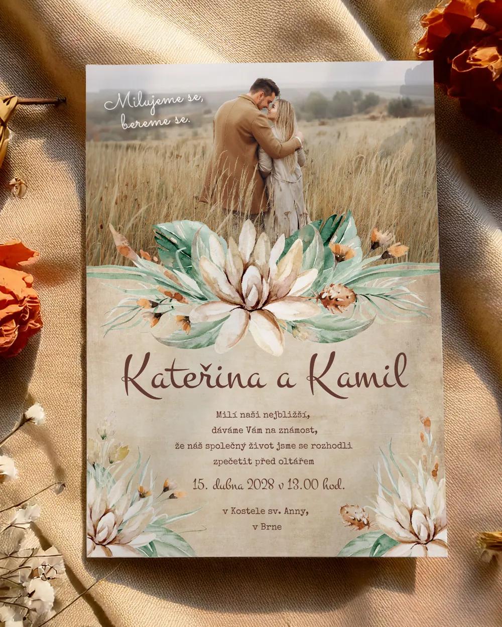 Svatební oznámení - Savana 01