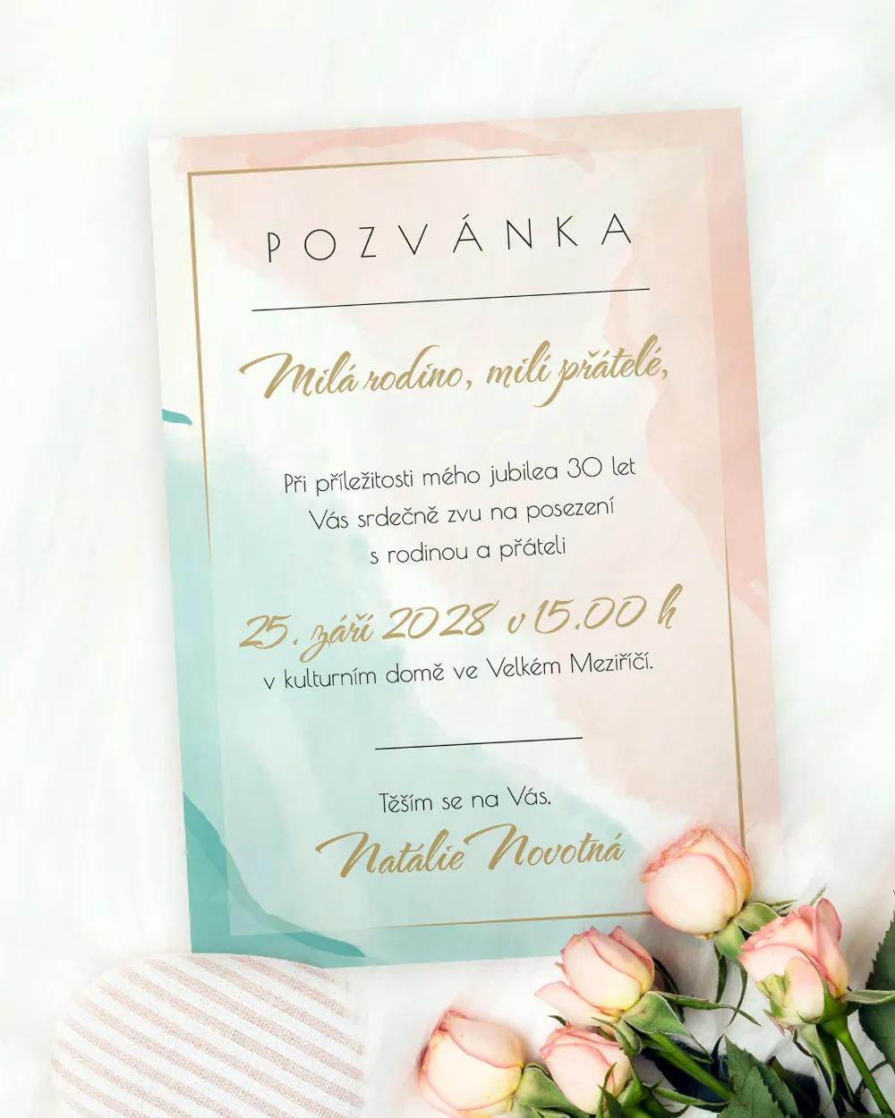 Pozvánka na narozeniny Abstrakt 01