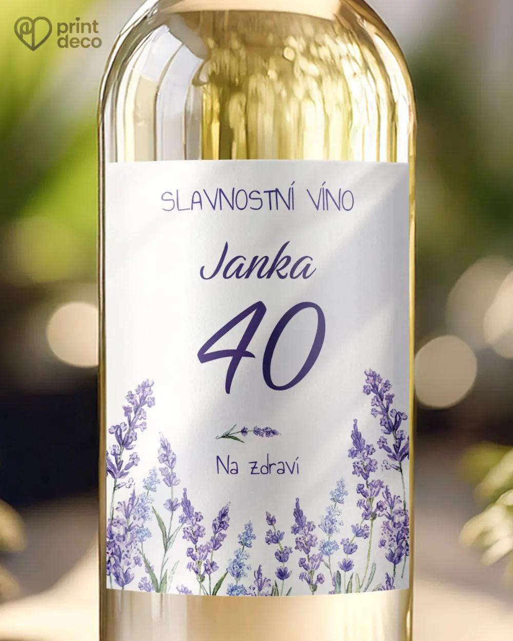 Etikety na láhve Levandule I.