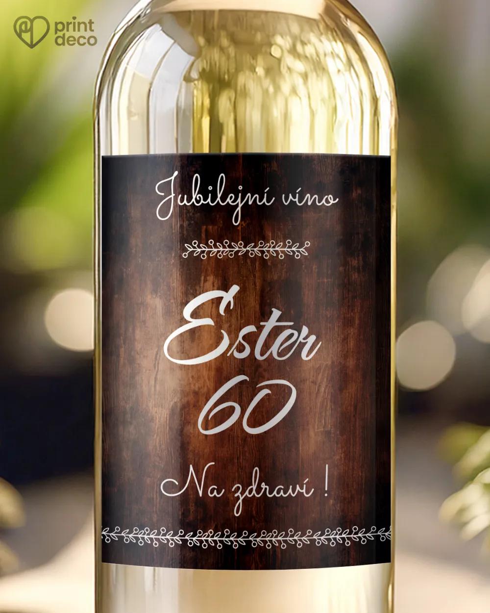 Etikety na láhve Tmavé dřevo