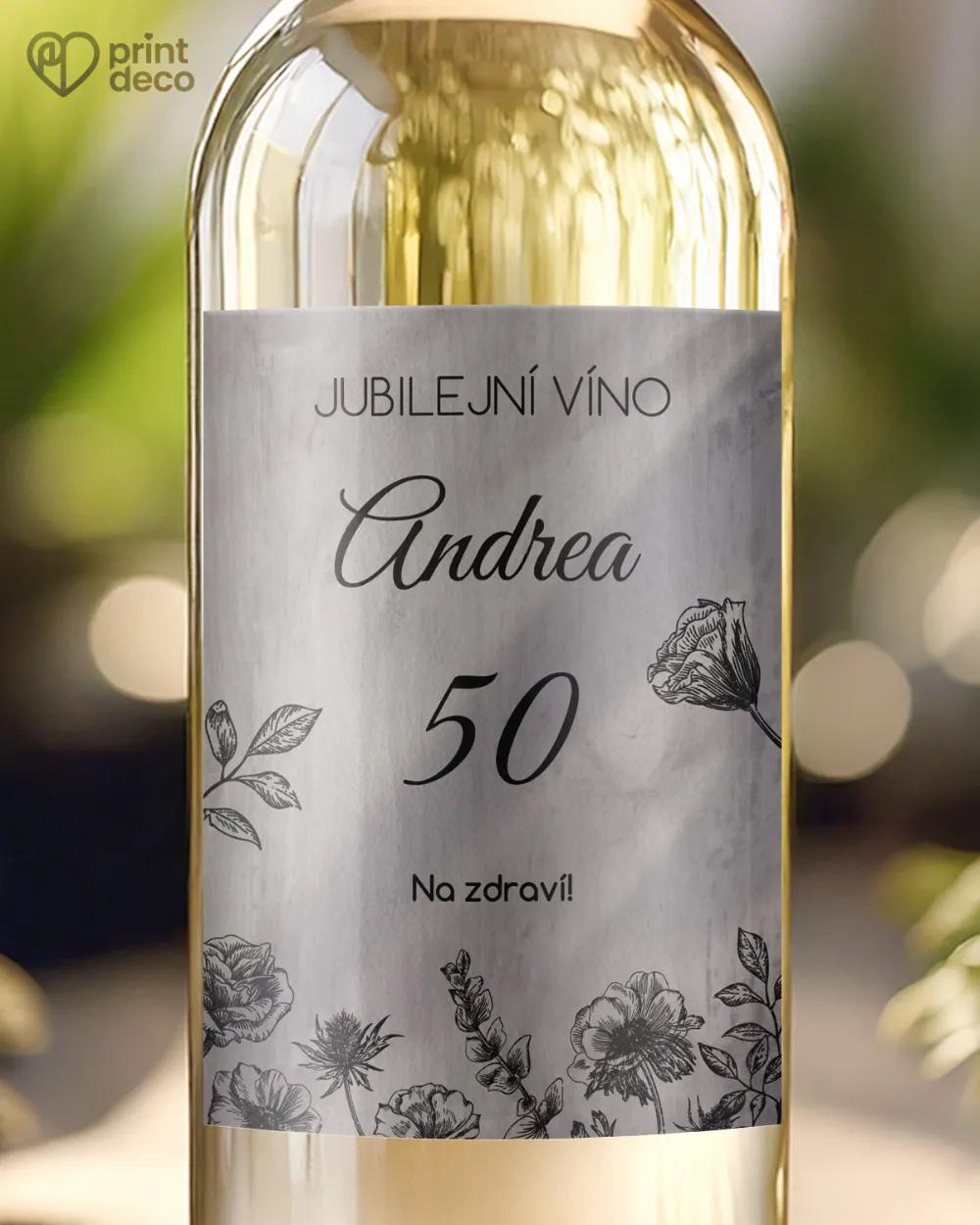 Etikety na láhve Polní květiny I.