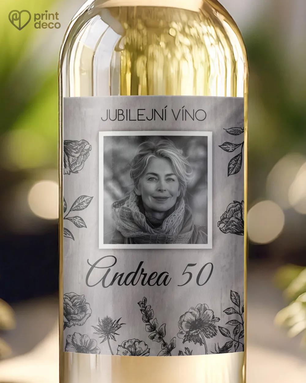 Etikety na láhve Polní květiny I. s fotografií