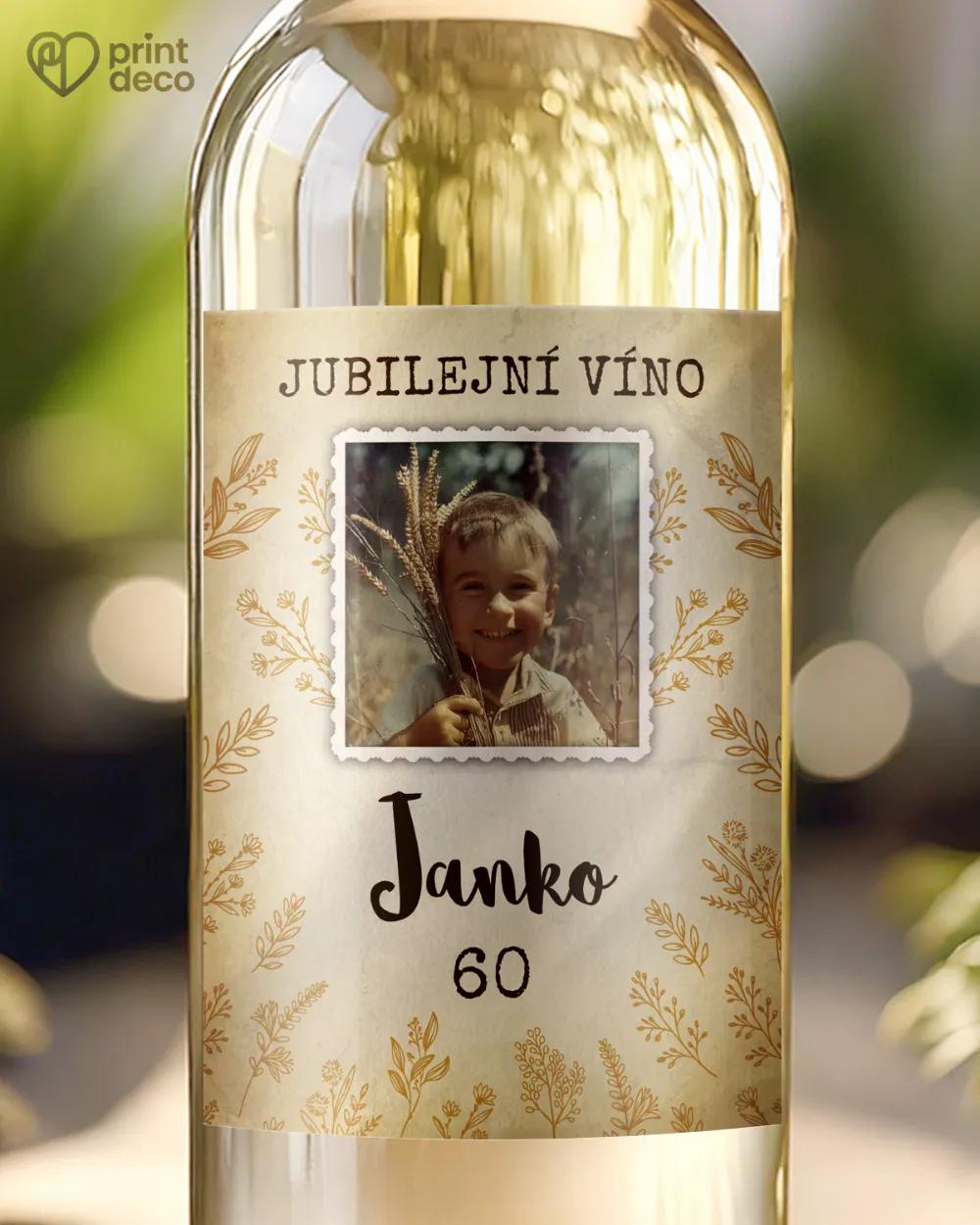 Etikety na láhve Vintage květiny s fotografií