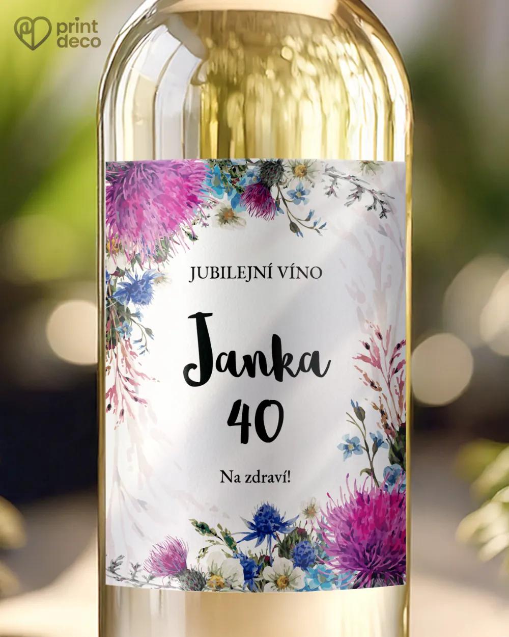 Etikety na láhve Polní květiny II.