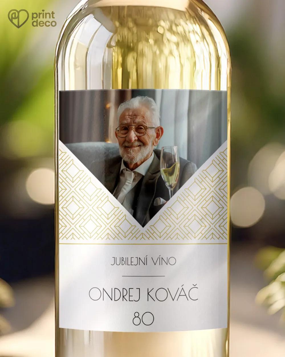 Etikety na láhve Art Deco I. s fotografií