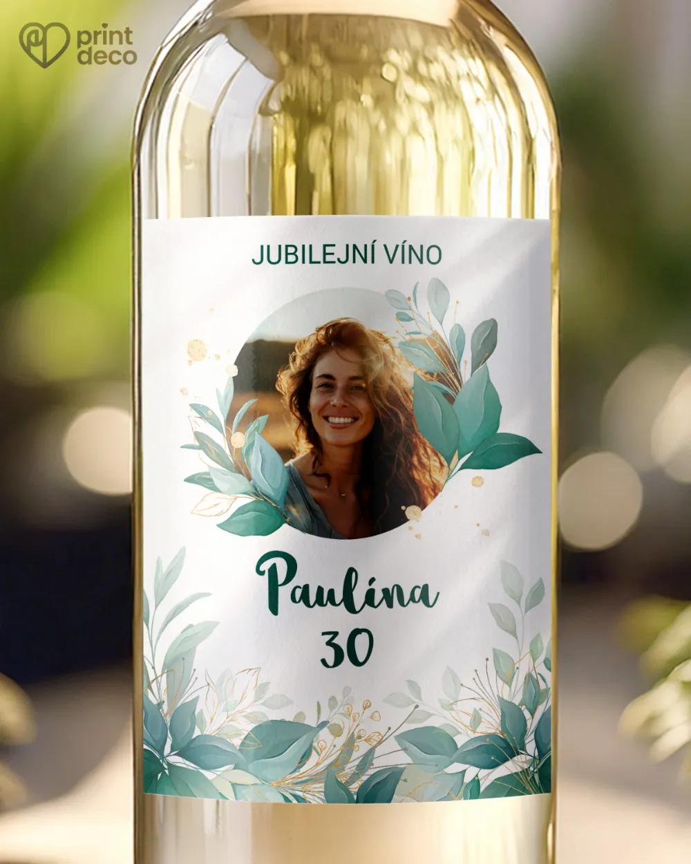 Etikety na láhve Greenery II. s fotografií