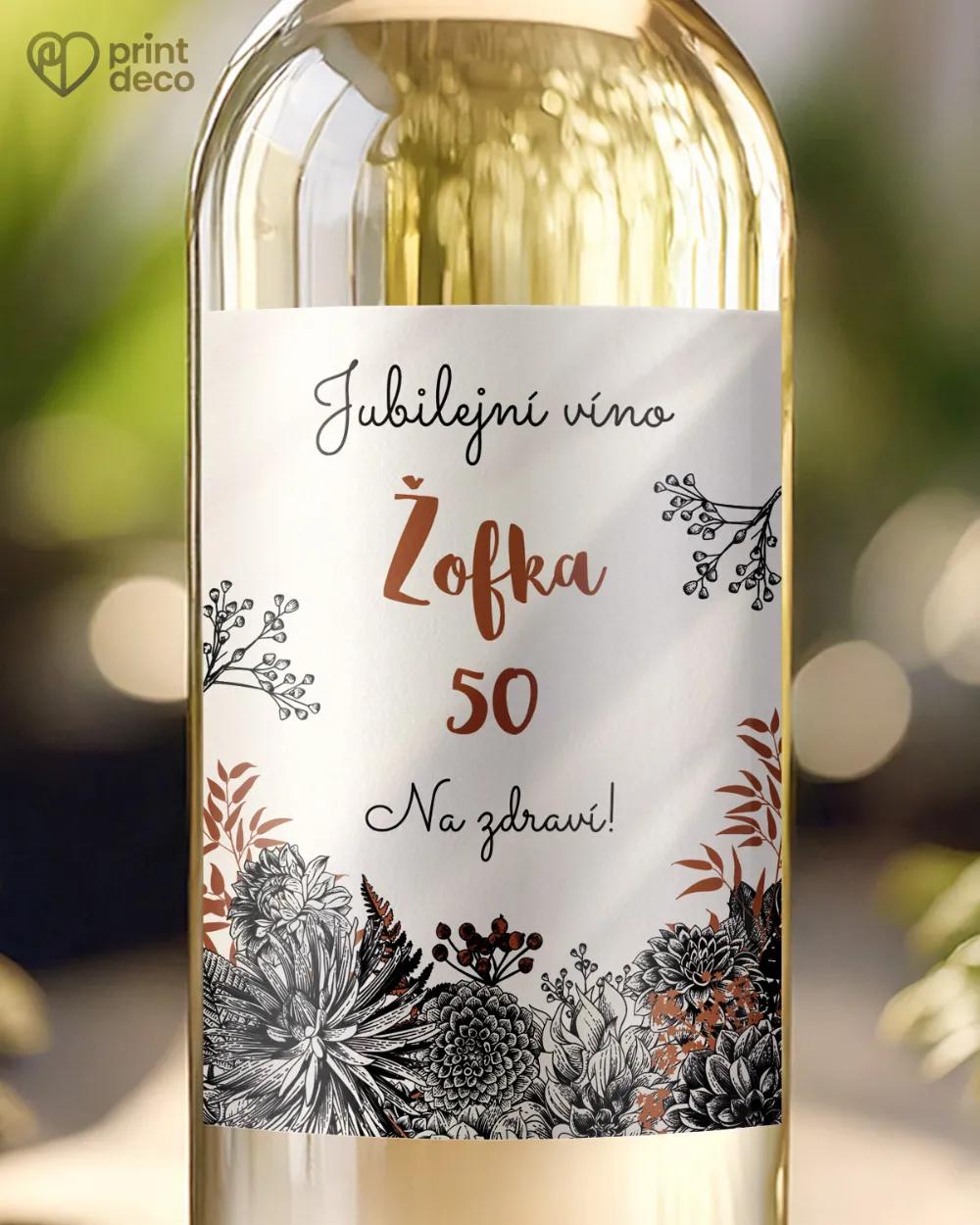 Etikety na láhve Polní květiny III.