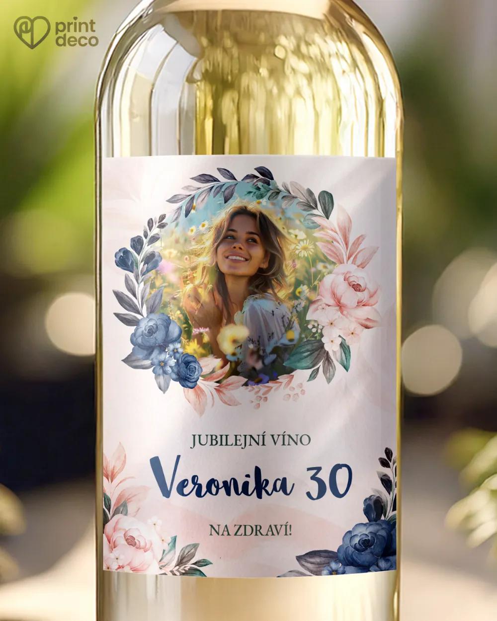 Etikety na láhve Růže IV. s fotografií