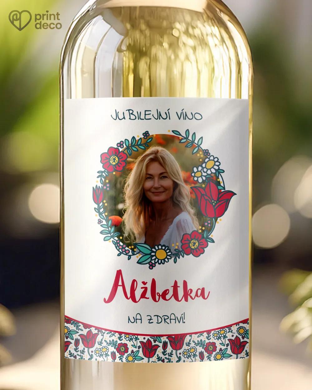 Etikety na láhve Polní máky II. s fotografií