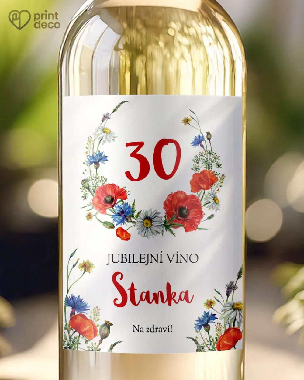 Etikety na láhve Polní květiny III.