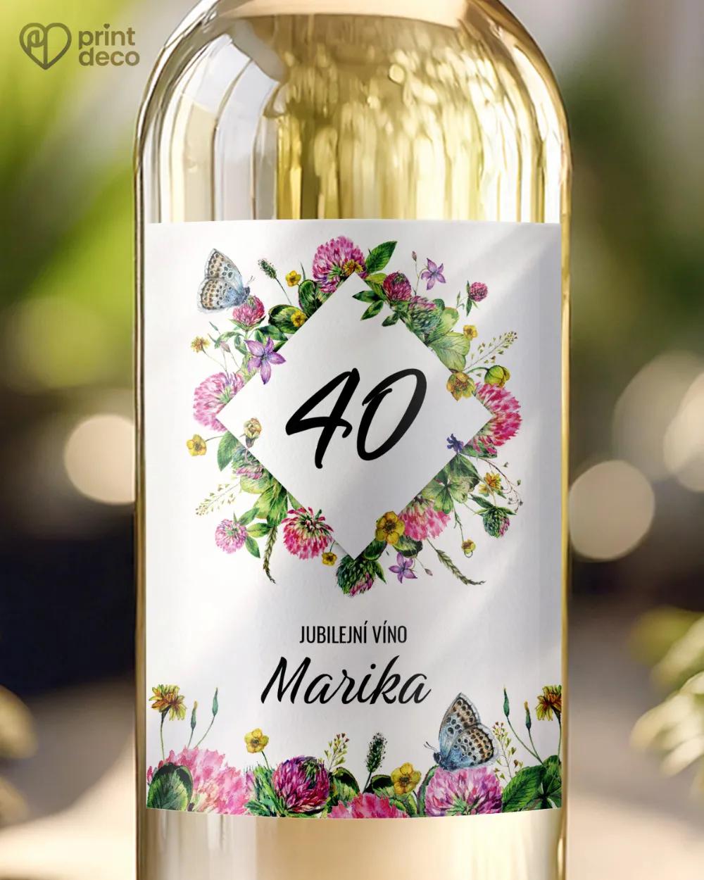 Etikety na láhve Polní květiny IV.