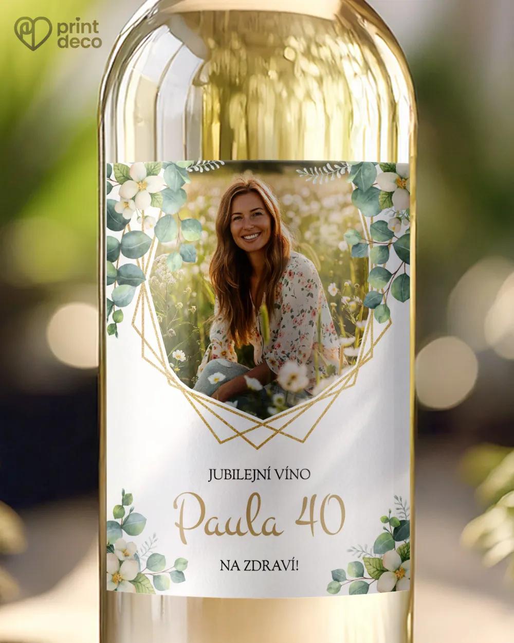 Etikety na láhve Greenery III. s fotografií