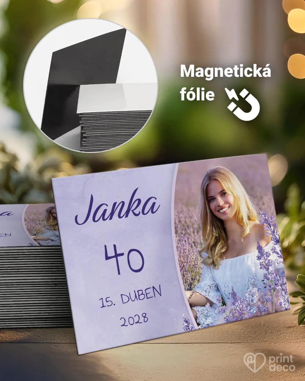 Památeční magnetky z oslavy Levandule I. s fotografií