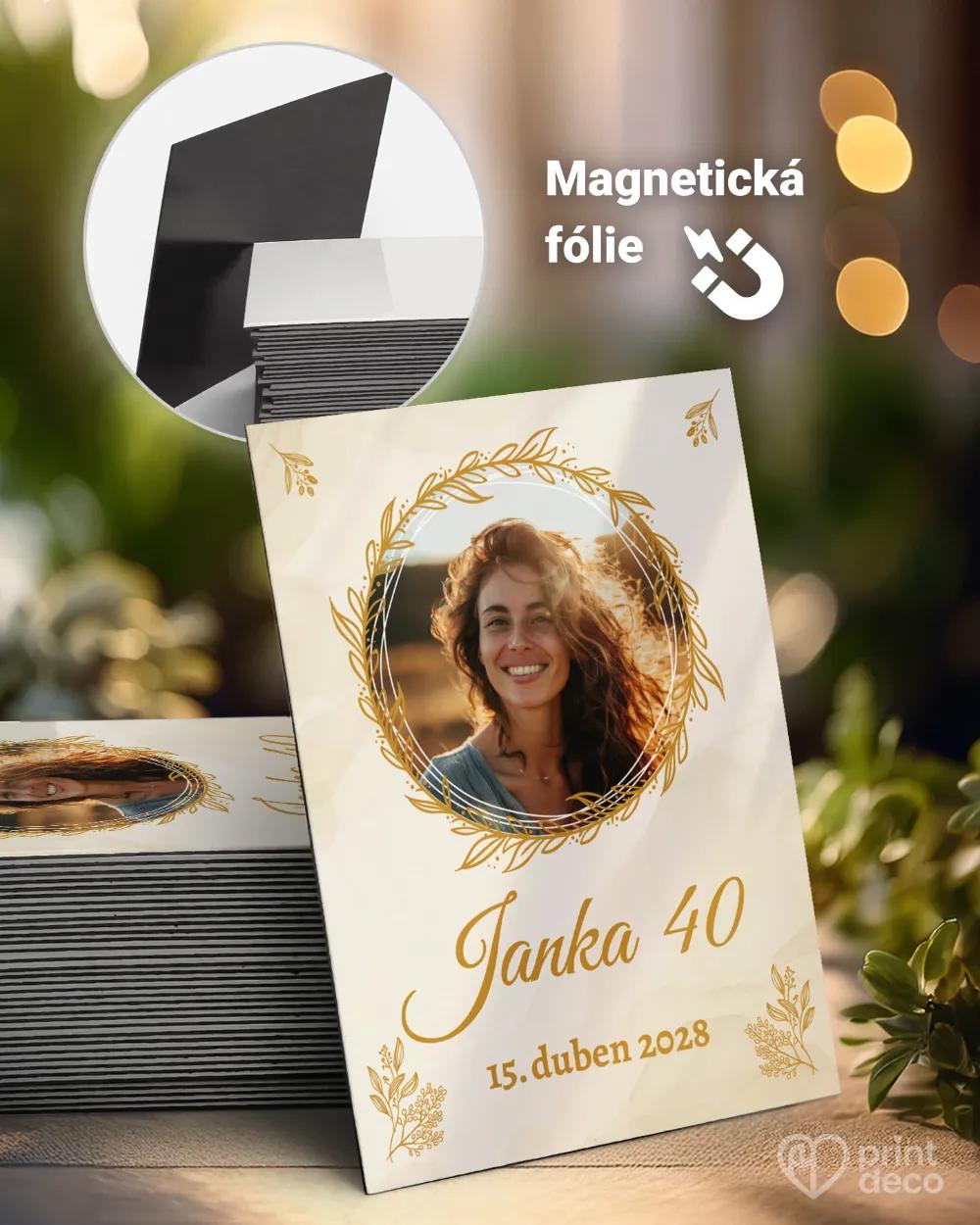 Památeční magnetky z oslavy Zlaté květiny II. s fotografií