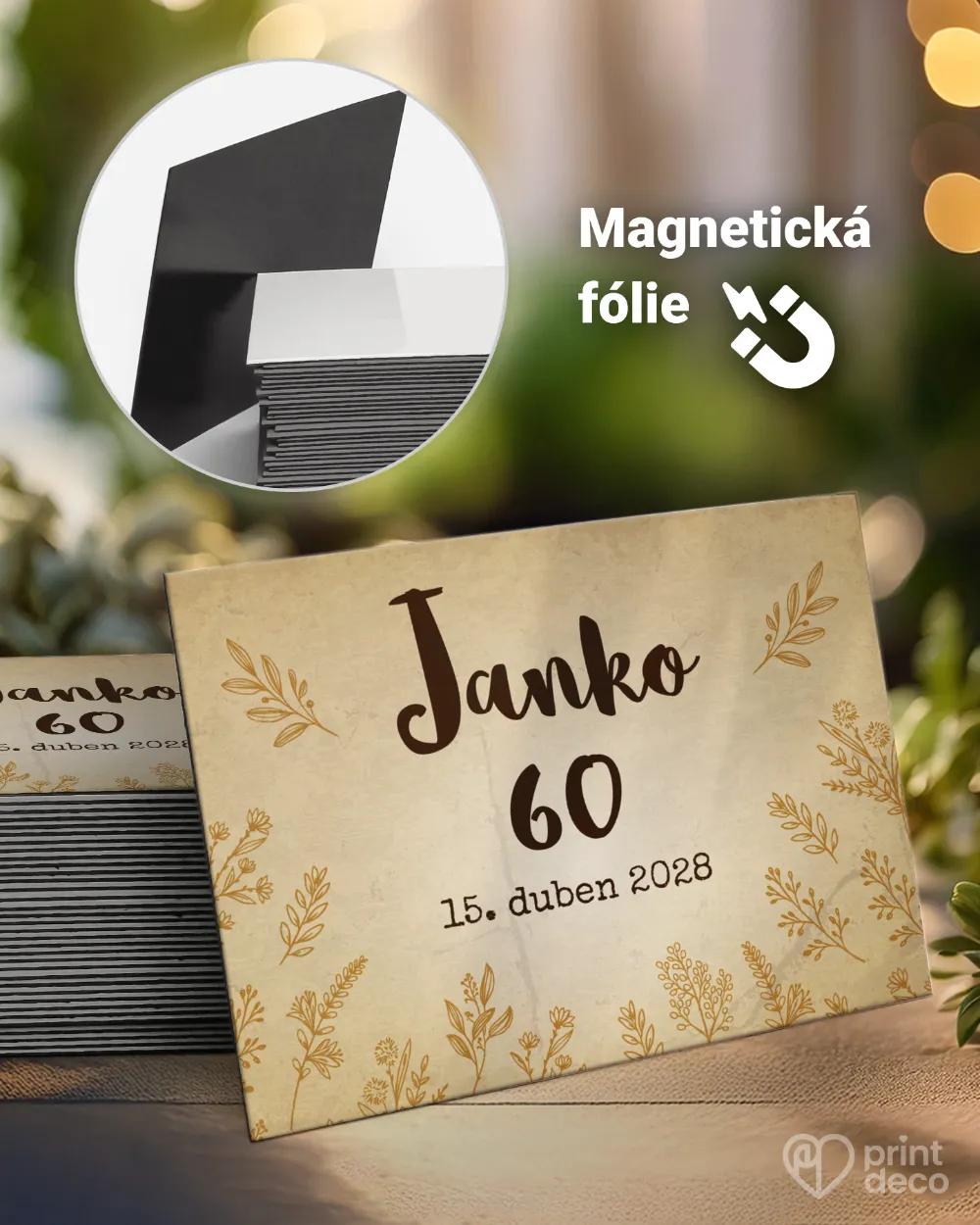 Památeční magnetky z oslavy Vintage květiny