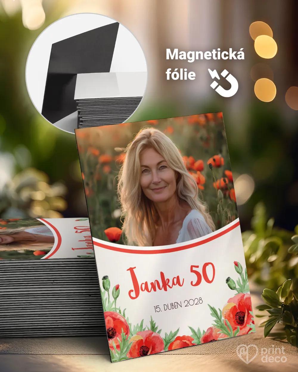 Památeční magnetky z oslavy Polní máky I. s fotografií