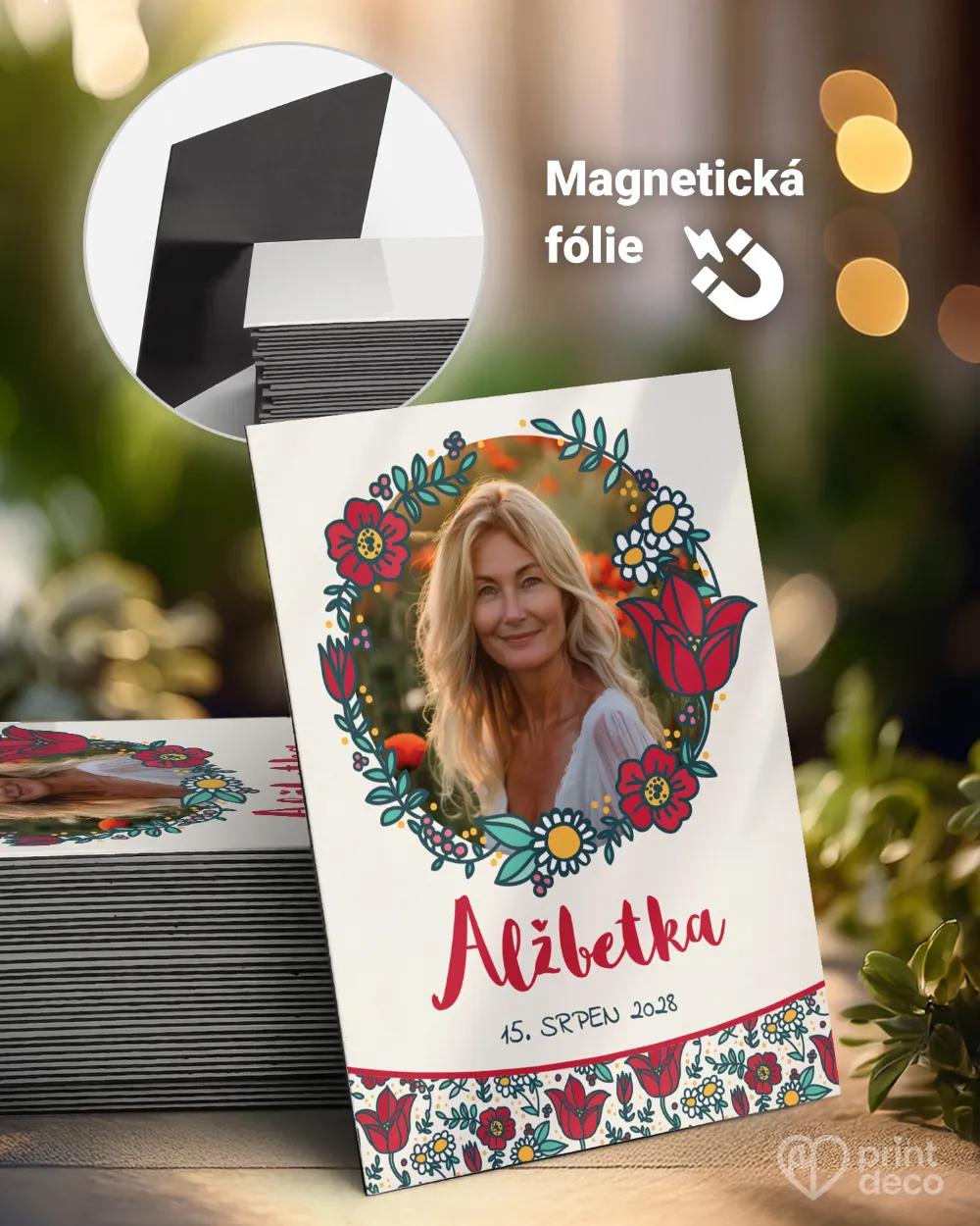 Památeční magnetky z oslavy Polní máky II. s fotografií